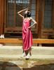 WARDOG Ribbon Long Dress Fuchsia Pink