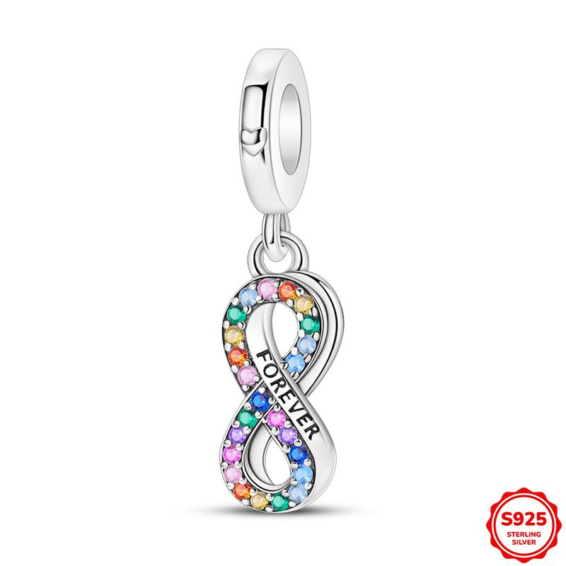 925 Silver Moments Keychain Charm Fit Original Silver Beade Ladies Gift