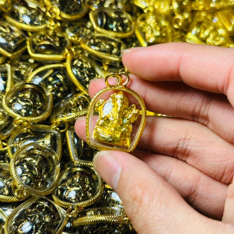 Hinduism Buddha Ganesha Elephant Head God Pendant Locket Powerful Success Amulet Talismans Jewelry Vintage Gifts Protect Travel Health Lucky Rich