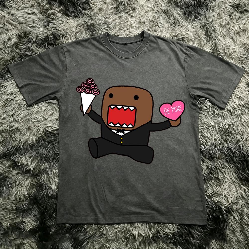 2026 Summer Domo Kun Funny Pattern Daily Print Tshirts Unisex And Unisex Simple Color Casual Versatile Gothic Shortsleeves Tops