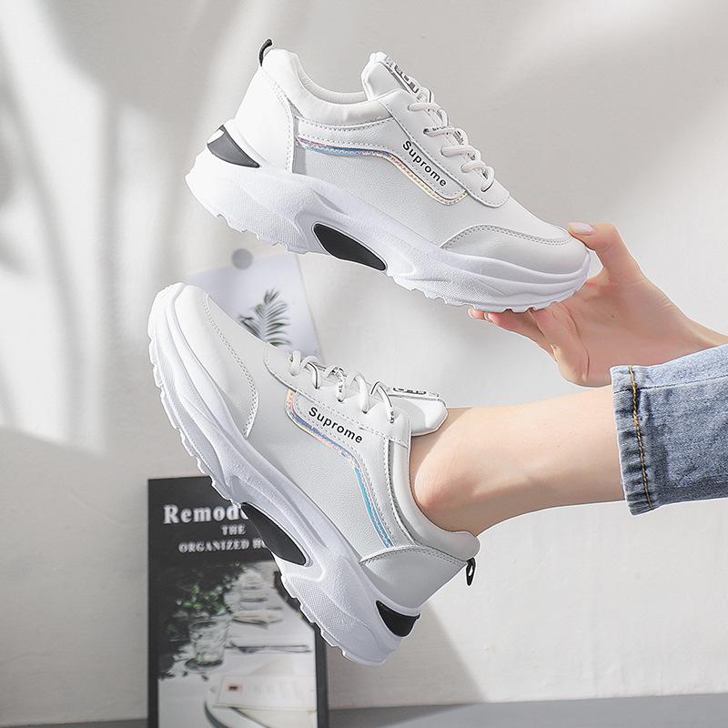 Women's leather shoes, autumn new little white shoes women's sports shoes women's versatile Korean version of student women's shoes simple