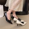 New Style Women's Fashion Female Shoes Slip On Women's High Heel Classics Dress Pumps Women Pointed Toe Thin Heels Bow Tie Shoes