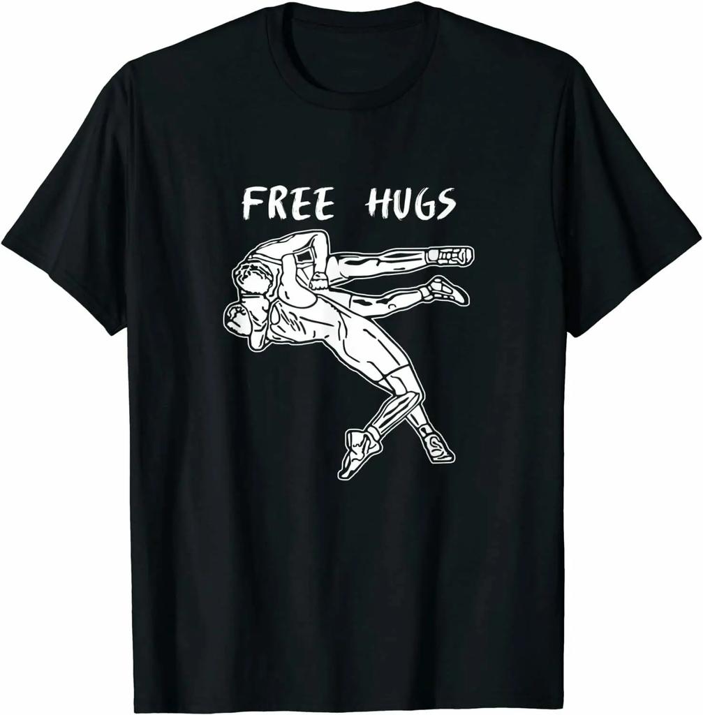 Wrestling Free Hugs Graphic T-shirt