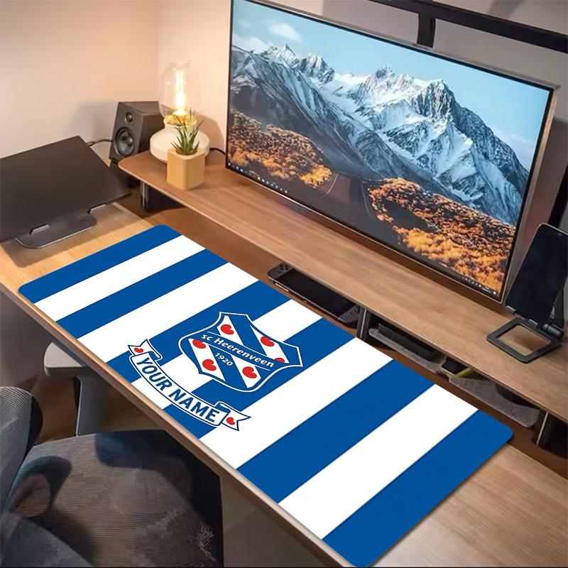 SC Heerenveen Druck Kissen Rutschfest Laptop Tablet Großes Mauspadd XXL Matte Mini-PC Spielmatte Mit Verriegeltem Rand