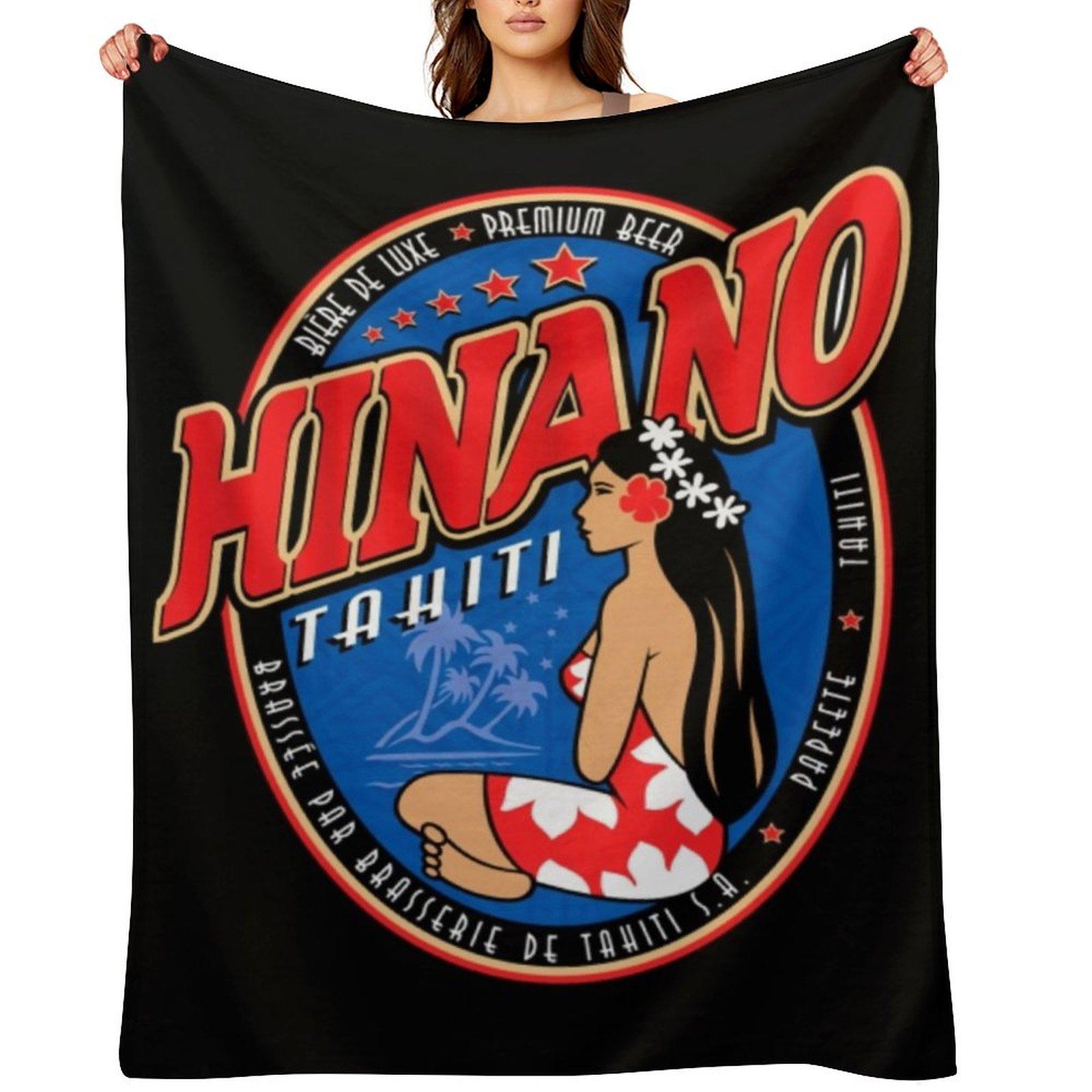 Hinano Tahiti T-ShirtHINANO TAHITI Throw Blanket Soft Big Summer Beddings Plaid on the sofa manga Blankets 30x40in
