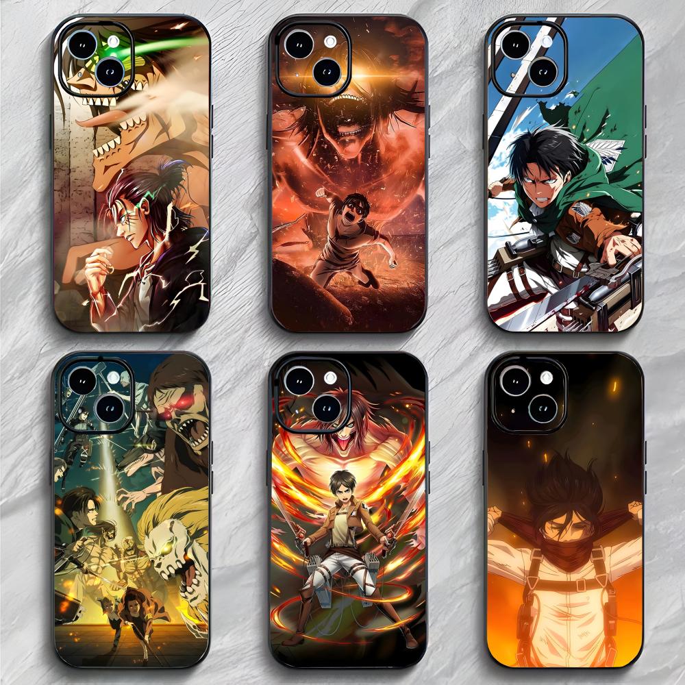 Dark Japanese Anime A-Attack On Titan Phone Case Phone Case Soft Packaging Lightweight For iPhone17 16 15 14 13ProMax
