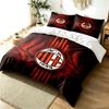 AC Milan Set Copripiumino 3 Pezzi Semplice Moderno Tessuto Morbido Resistente alle Pieghe Uso Stagione Singola un regalo perfetto