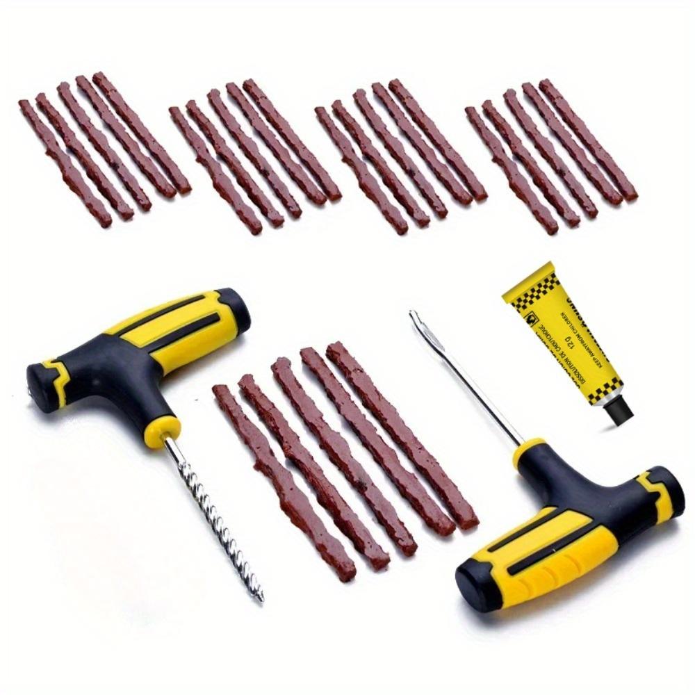 

Tire repair kit containing glue suits bikes, motorcycles, cars, trucks. Easy to operate, fixes tire damage for safe driving красный