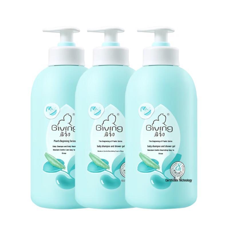 Qichu Baby Нежный шампунь и гель для душа 520 мл (3-Pack)