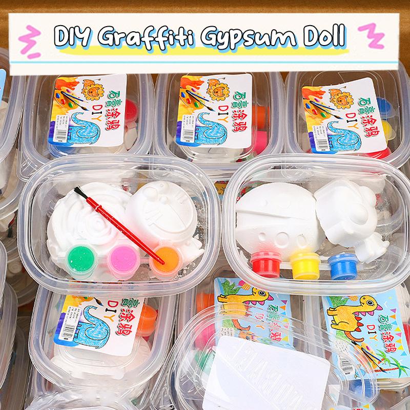 Gjør-det-selv-maleri Gips Dukke Fargelegging Leke Kreativ Håndlaget tegneserie Gips Fargelegging Kunst Grafitti Leke Pedagogisk Leke Bursdagsgave