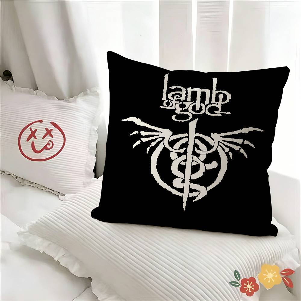 pc Band LLamb Of GGod Pillow Case Fashion Square Pillowcase Bedroom Sofa Room Ins Decoration Leisure