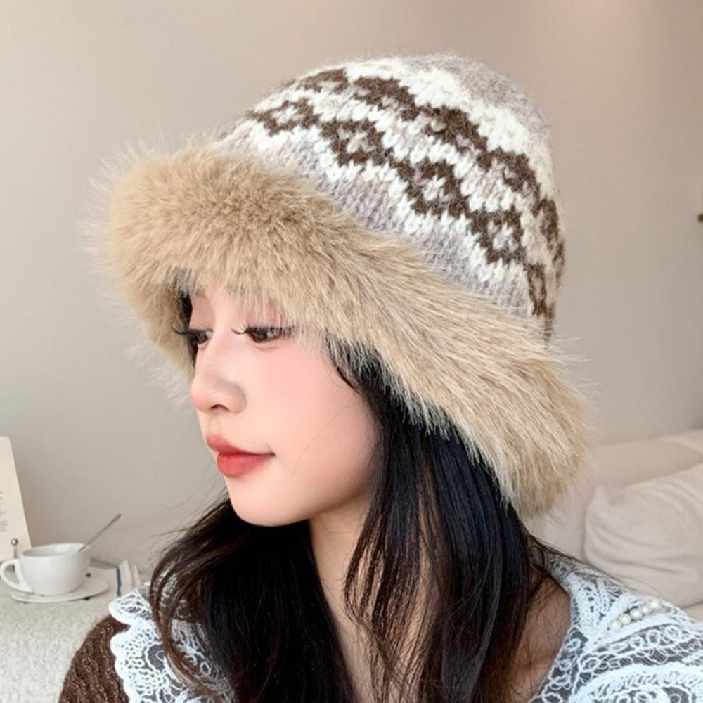 Windproof Fisherman Hat Thickened Ear Protection Cap Versatile Bucket Cap  Winter