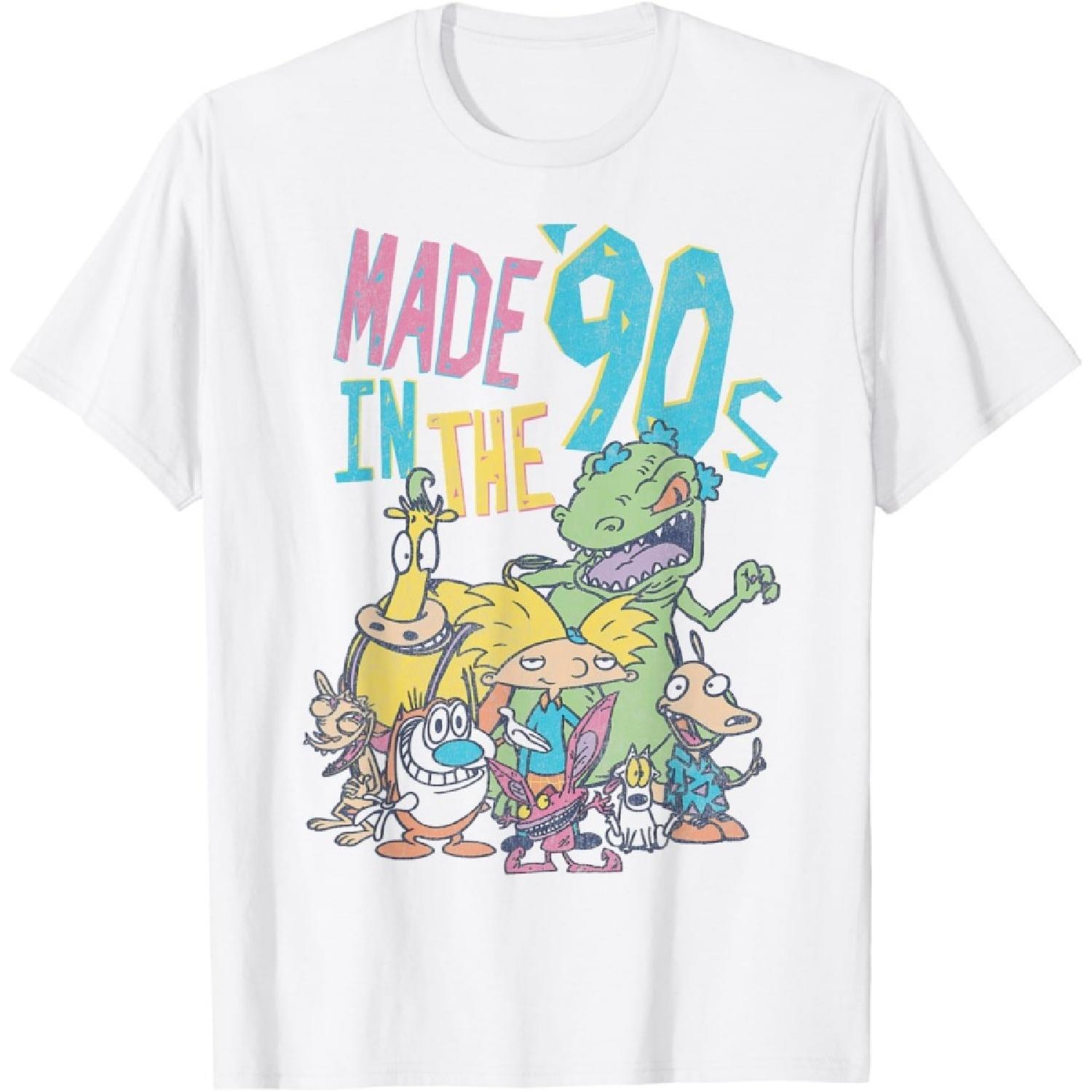 

Nickelodeon Made In the 90s Character T-Shirt T-Shirt XXXXXL білий