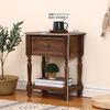Vintage Wooden Storage Cabinet  Rustic American Nightstand with Drawers Nordic Style Side Table Classic Organizer