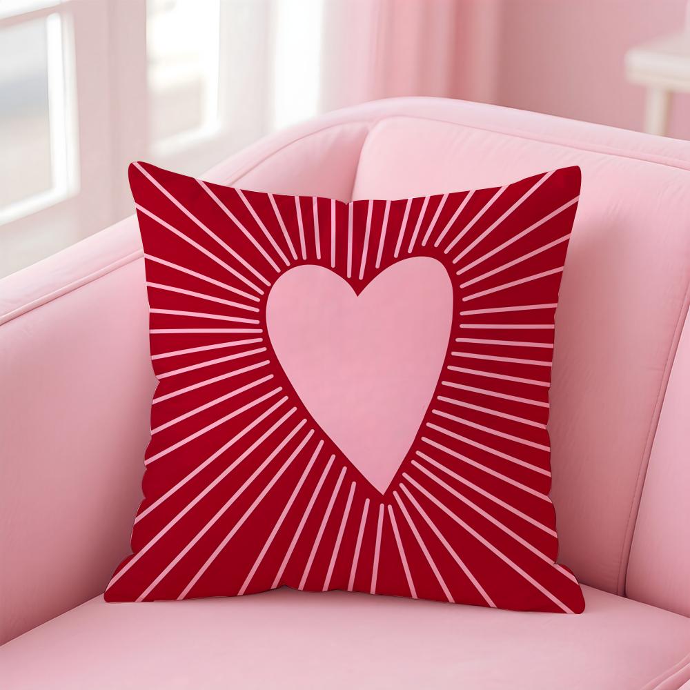 Moderne Pinke Liebe Kunst Luxuriöse Kissenhülle Kissenbezug Weicher Freundlicher Stoff Verdeckter Reißverschluss