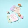 Strawberry Scrabble Rabbit Ankle Socks 2-Piece Set White Soft Pink