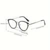 2pcs Ladies' Y2K Cat Eye Oval Frame Glasses Are Lightweight and Trendy Frames for Daily Wear with A Retro Aesthetic