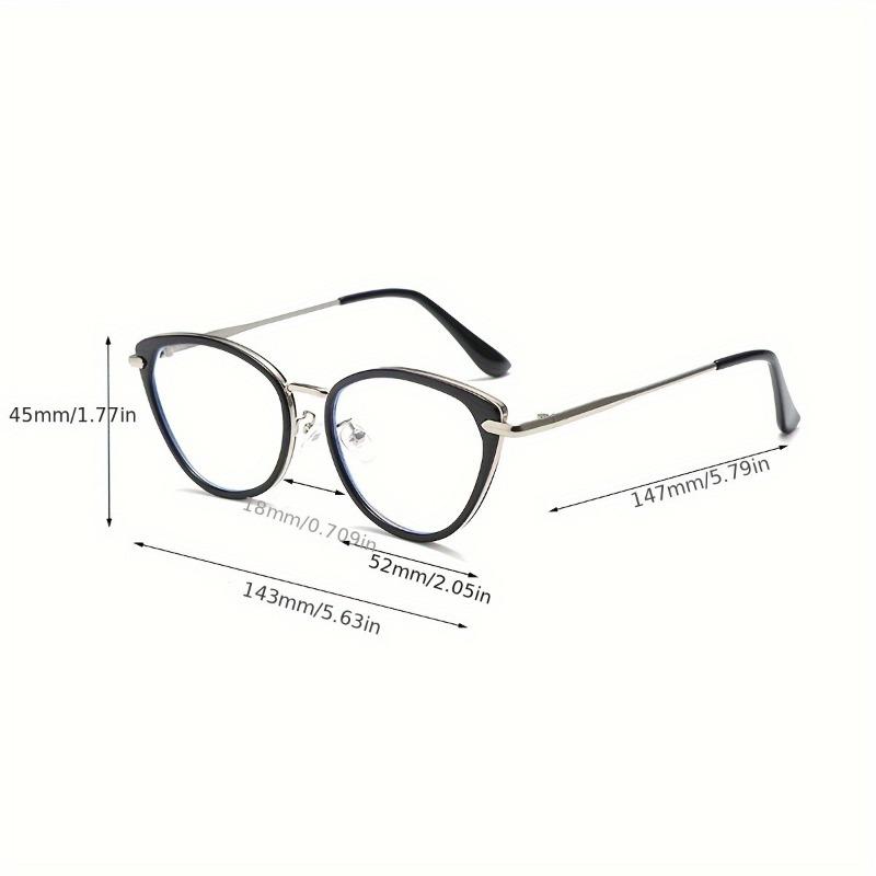 2pcs Ladies' Y2K Cat Eye Oval Frame Glasses Are Lightweight and Trendy Frames for Daily Wear with A Retro Aesthetic