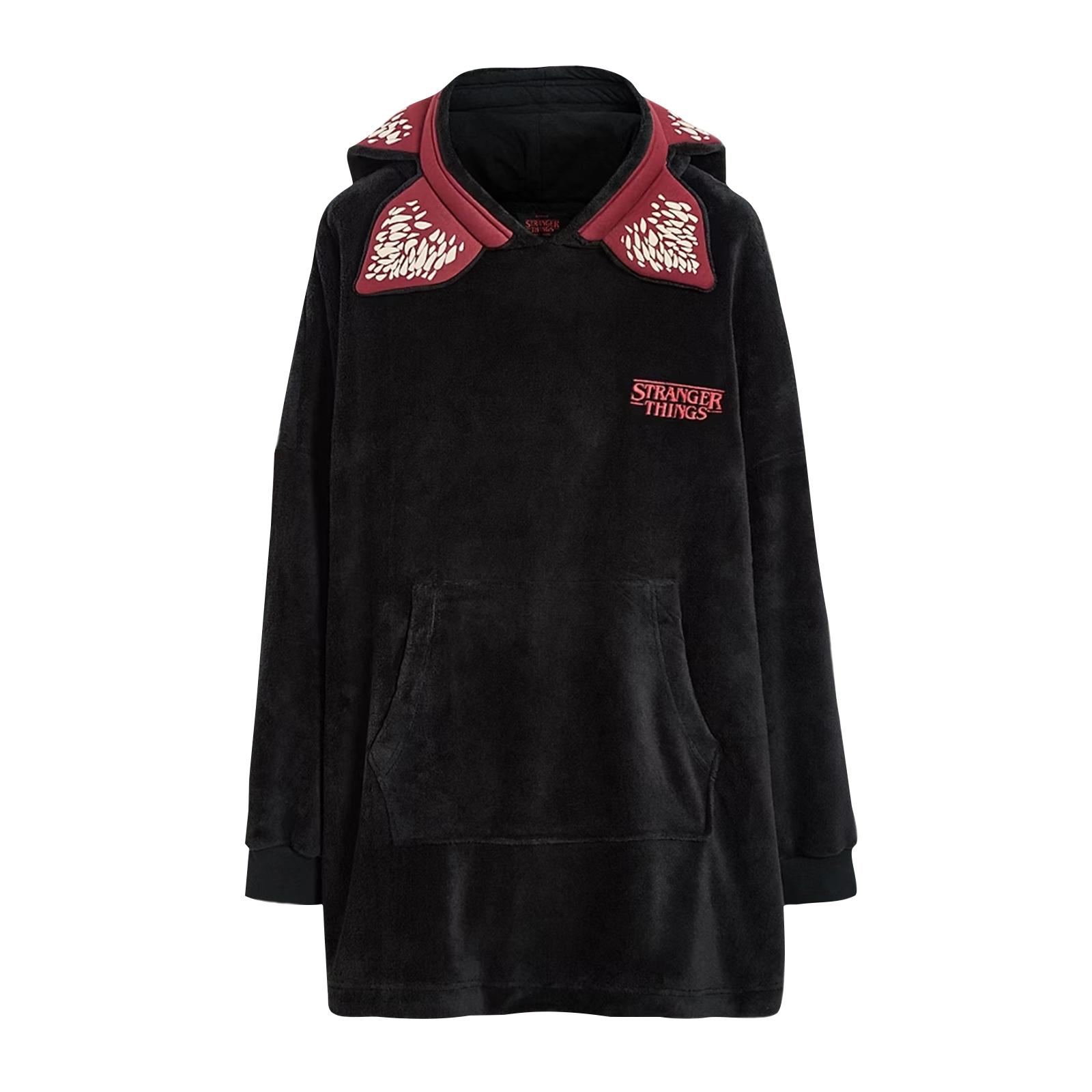 

Thickened Flannel Neck Pullover Hooded Casual Sweatshirt Loungewear L