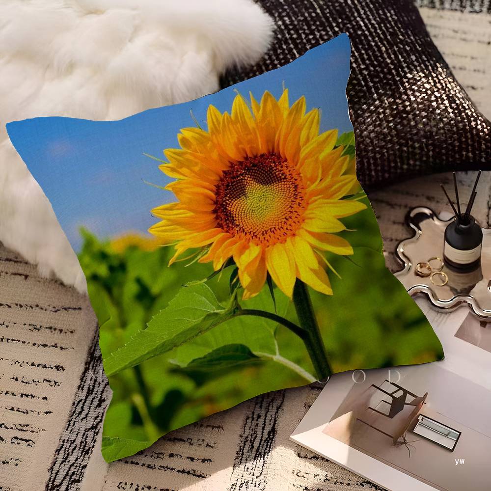 Sunflower Cushion Cover Pillow Cover Decor Pillowcase Printed Cushion Case For Couch