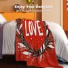 Romantic Theme for Valentine's Day Flannel Printed Blanket Suitable for All Seasons Suitable for Living Room Office Sofa Travel