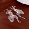 Koi Carp Pendant Goldfish Eardrop Ear Jewelry Metal Dangle Earrings Simple Goldfish Earrings  Women