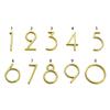 6cm Door Number Sign Creative Self Adhesive Gold Plate Sign 3D ABS Number Stickers Universal