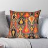 Federa Cuscino Tappeto Antico Uzbak Ikat Poliestere Lino Velluto Fantasia Zip Decorazione Copricuscino Divano 45X45