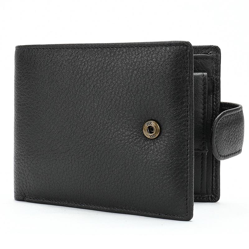 MVA Men's Wallet Genuine Leather Bifold Small Wallet Male ID Card Holder Thin Purse for Men Wallets Casual Coin Pocket Money Bag