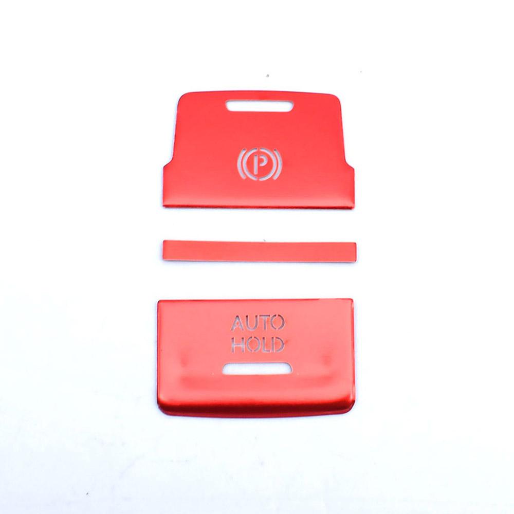 3Pcs For VW Golf 7 7.5 MK7 AT 2015-2019 Car Handbrake Hold P Button Sticker Cover Trim Protection Auto Accessories