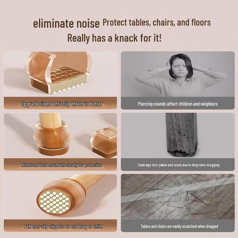 LIEI Silicone Furniture Leg Protectors