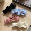 High Ponytail Vertical Clip Hair Claw High-end Hair Accessories For Women Retro Satin Bow Banana Clip Hairpin Back Of The Head
