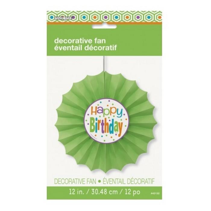 Unique Party Dekorace z hedvábného papíru Puntíkatý narozeninový ventilátor