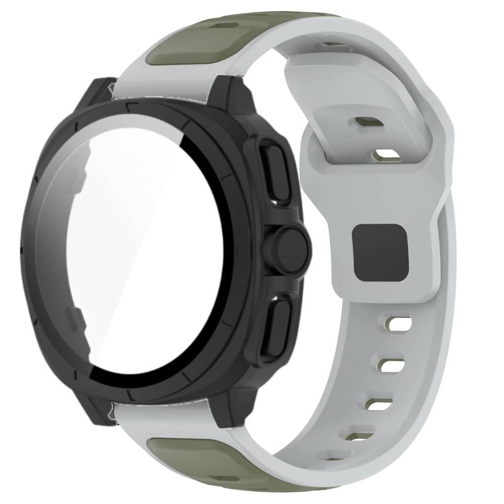 Silicone Band +Tempered Glass Case For Samsung Watch 7 40mm 44mm Strap Protector Cover For Samsung Galaxy Watch 7 44mm 40mm