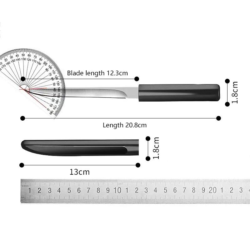 1Pc Portable Edc Pocket Knife Stainless Steel Sharp Fruit Knife Kitchen Steak Knife Barbecue Knife