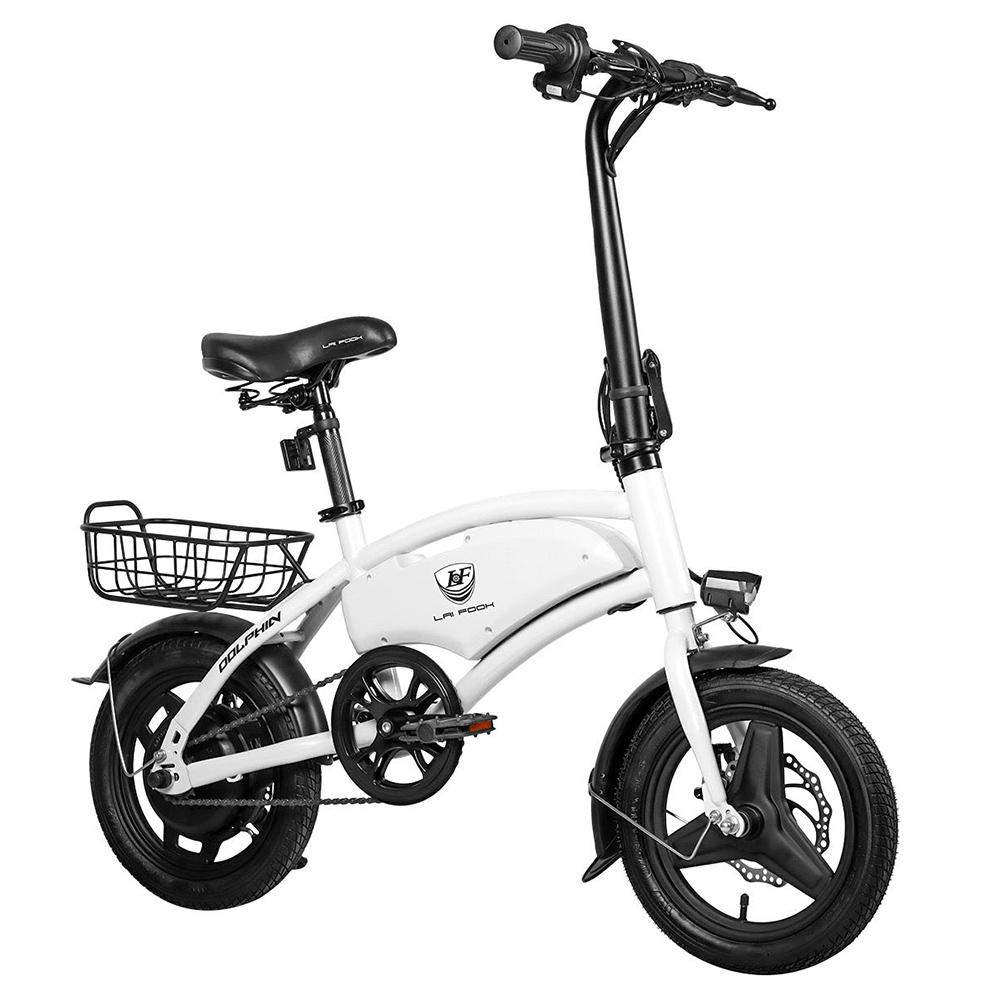 LAIFOOK Dolphin Folding Electric Bike, 250W Motor, 36V 7.8AH Battery, 14-inch Tire, 25km/h Max Speed, 40km Range, Disc Brakes, LCD Display