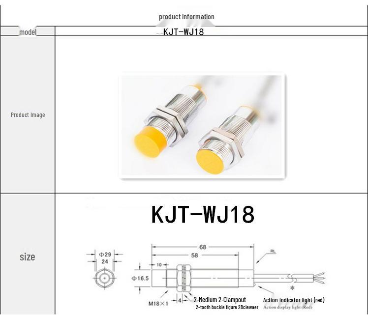 Kaijite Linear Displacement Sensor with 0-10V/4-20mA Output