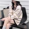 2026 Korean Retro Color Block V-neck Cable Knit Sweater & High-Waist Bodycon Skirt Set for Women