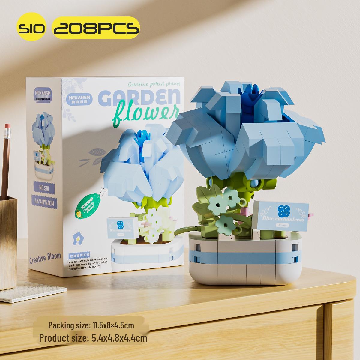 Сохраненные цветы подсолнуха из строительных блоков - Совместимые с Lego, Образовательные подарки-украшения