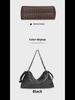2024 Autumn/Winter Diamond-Patterned Leather Handbag - Trendy Cowhide Shoulder & Messenger Bag for Women