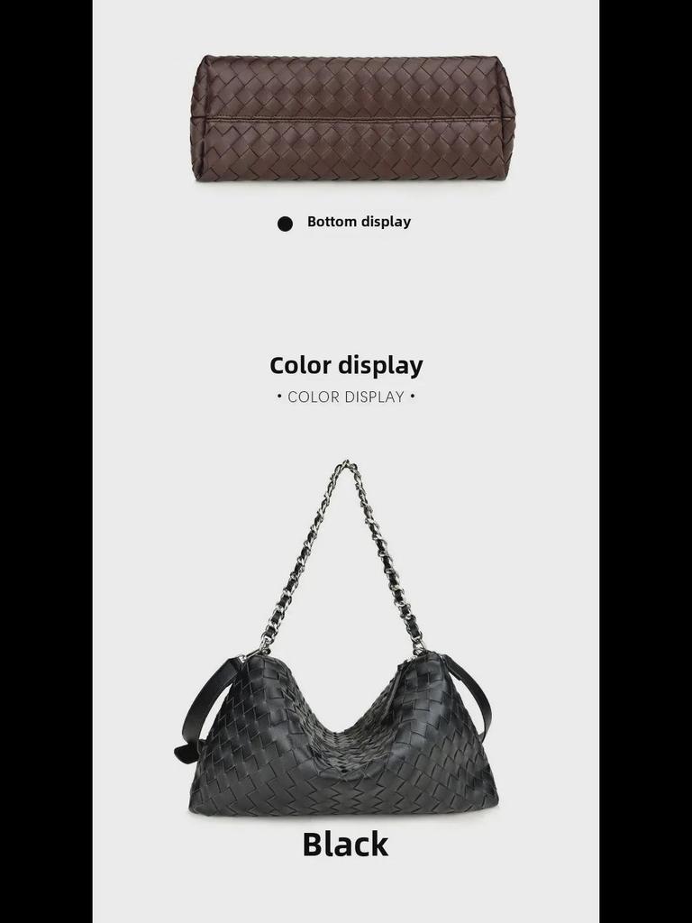2024 Autumn/Winter Diamond-Patterned Leather Handbag - Trendy Cowhide Shoulder & Messenger Bag for Women