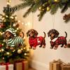 Cute Sausage Dog Figurine 2026 Dachshund Advent Calendar, 24 Days Collectible Surprises with 2D Holiday Seasonal Home Accents Festive Puppy