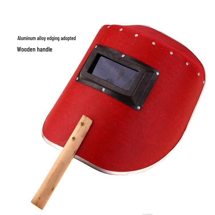

Red High-Temperature Resistant Semi-Automatic Welding Mask with Arc Protection and Drop-Resistant Cardboard Edge Black handheld