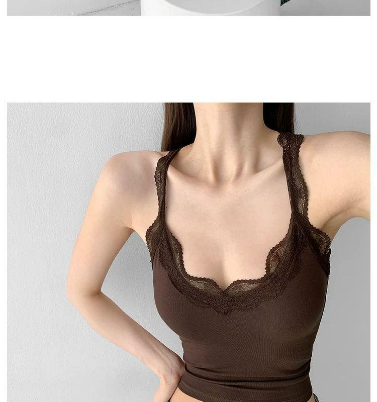 Elegant Lace Back Vest for Women - Slim Fit Summer Tank