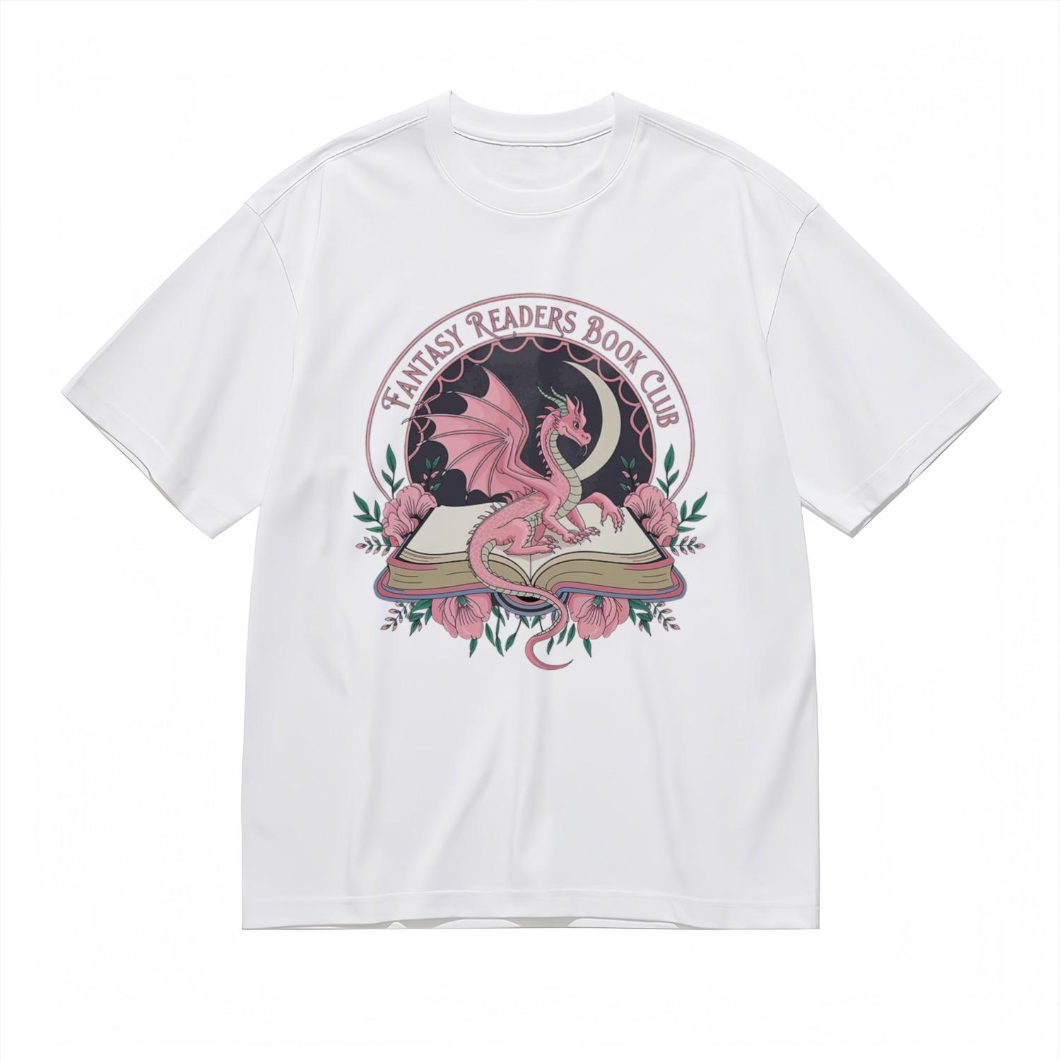 Women s Fashion Stretch Classic T-Shirt Mens Womens Tees Top Pink Floral Fantasy Theme Print Tee 2XL