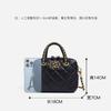 High-end bowling shoulder bag, lambskin quilted chain handbag, elegant small-style commuter crossbody bag