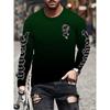 Semplice Stampa Longteng Autunno Moda Girocollo T-shirt a Maniche Lunghe da Uomo Top Outdoor Street Fashion Quotidiano Casual Comfort