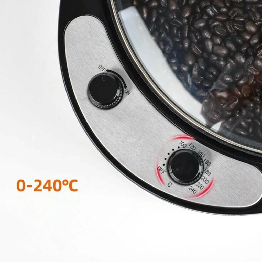 800W Electric Coffee Bean Roaster Household Roasting Machine, 0-240°C Non-Stick Nut Popcorn Coffee Roaster