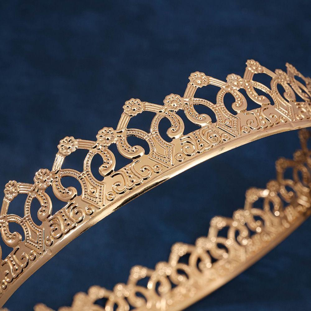 Bar Mitzvah King Crown Hair Hoop Round Tiaras Simple Prince Crowns  Hair Jewelry