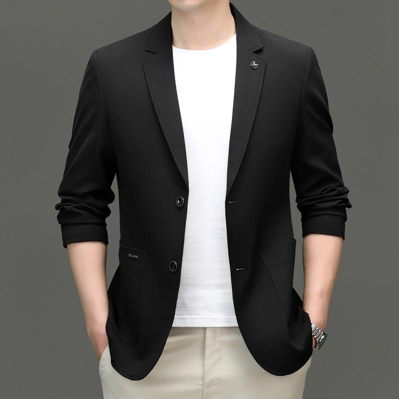 New Solid Color Suit Jacket for Men, Korean Version, Trendy, Fashionable, Slim, Business Casual, Single Suit, Casual Suit